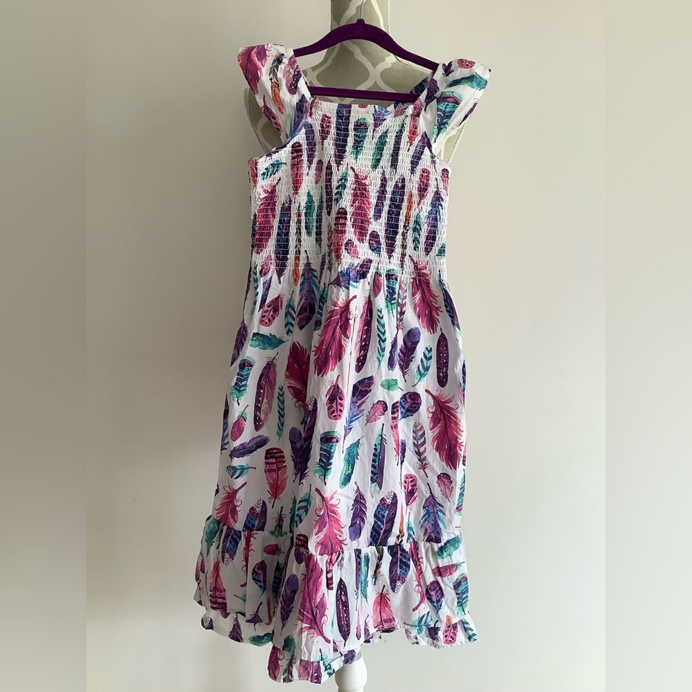 Hatley Multicolor Feather Print Dress